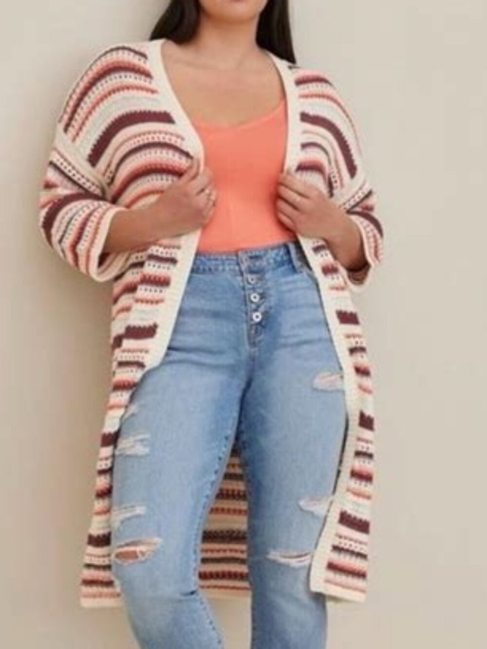 Torrid Open Stitch Duster Size 1